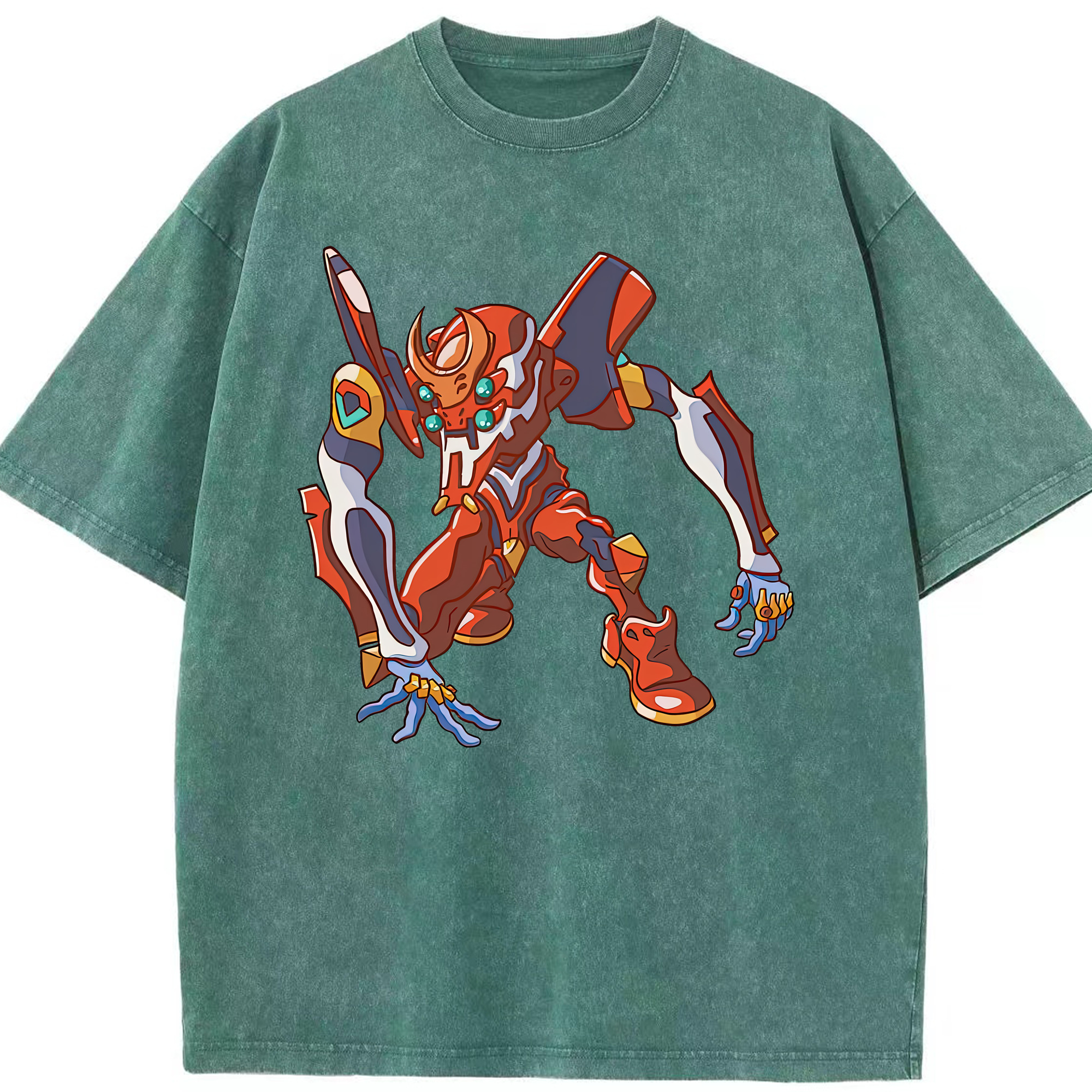（画像用） EVA 新世紀エヴァンゲリオン 綿100% ヴィンテージ風 半袖Tシャツ（フロントプリント）